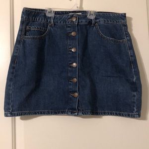 Jean mini skirt
